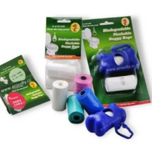 Poop bag holder with 2 rolls *biodegradable & flushable*
