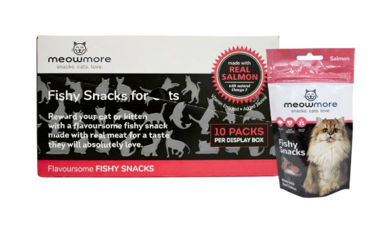 Meow More Cat Treat - Salmon 10x35g