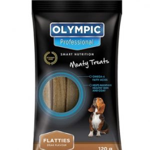 Olympic Professional Treat Flatties Steak 120g