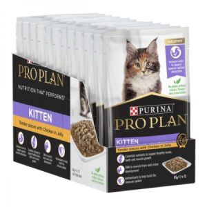 PURINA Pro Plan Feline Kitten Wet Food Pouch Chicken in JELLY 12x85G - Development
