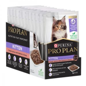PURINA Pro Plan Feline Kitten Wet Food Pouch Salmon in Gravy 12x85G - Development