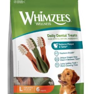 Whimzees Large Toothbrush Value Bag 6 pieces 360g