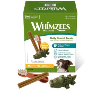 Whimzees Medium Variety Value Tub 28 Piece