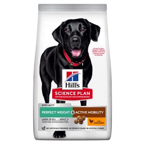 Hills Adult Perfect Weight & Active Mobility Large Breed Dry Dog Food Chicken Flavor 12kg