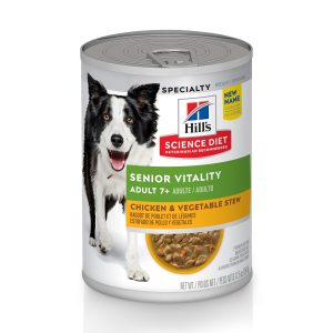 Hills Adult Senior Vitality Wet Dog Food Chicken and Vegetable Flavor - 354g Stew