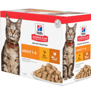Hills Adult Wet Cat Food Multipack Chicken & Turkey Flavor - 12 x 85g Box