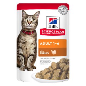 Hills Adult Wet Cat Food Turkey pouch - 12 x 85g Box