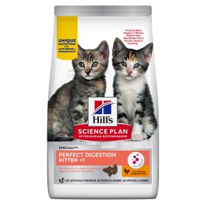 Hills Kitten Perfect Digestion Dry Food Chicken with Brown Rice Flavor