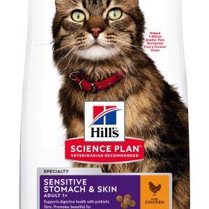 Hills Adult Sensitive Stomach & Skin Dry Cat Food Chicken Flavor